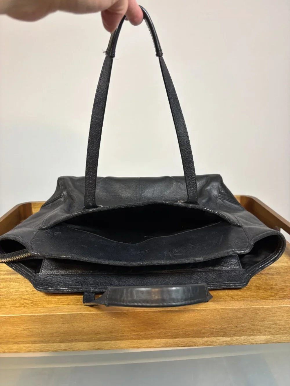 Coach Taylor Alexis Black Leather Shoulder Carryall